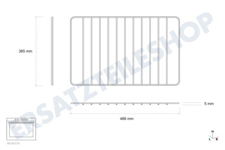 AEG Ofen-Mikrowelle Grillrost 466x385mm