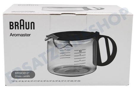 Braun Kaffeemaschine BKS 12 Kaffeekanne für 10 Tassen -mit Aromaverschluß-