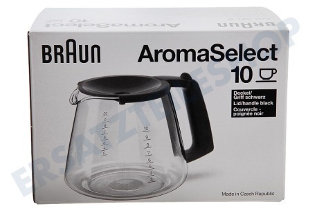 Braun Kaffeemaschine Kaffeekanne 10 Tassen -aromageschützt-