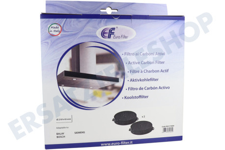 Constructa Abzugshaube Filter Carbon rund, -20 cm-