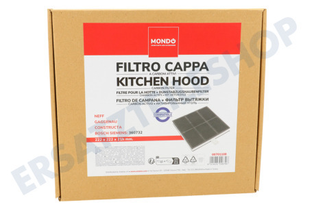 Neff Abzugshaube Filter Carbon mit Lippe