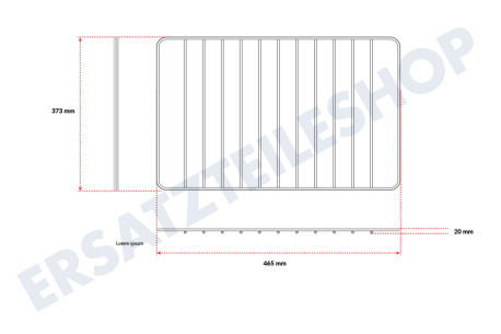 Alternative Ofen-Mikrowelle 00574876 Gitter 465 x 375 mm