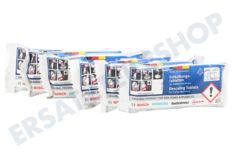 Bosch Kaffeemaschine 312454, 00312454 Entkalker für Kaffeemaschinen und Wasserkocher TCZ6002