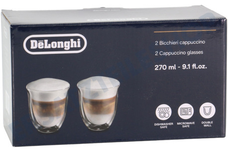 DeLonghi Kaffeemaschine DBWALLCAPP Tassen Doppelwandige Thermogläser