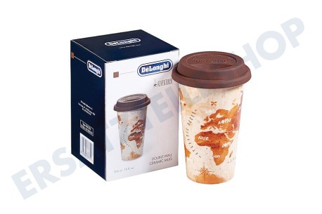 Quigg Kaffeemaschine DLSC056 Thermobecher keramischer, doppelwandiger Becher