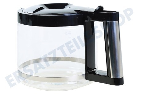 DeLonghi Kaffeemaschine Kaffeekanne komplett mit Deckel, Schwarz