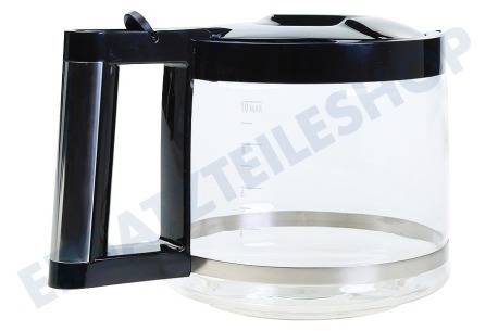 DeLonghi Kaffeemaschine Kaffeekanne komplett mit Deckel, Schwarz