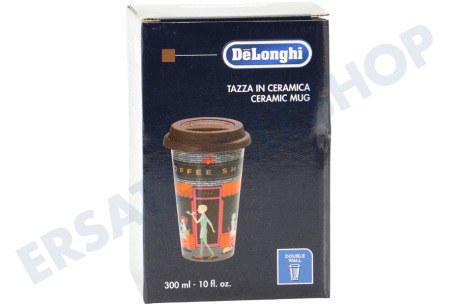 DeLonghi Kaffeemaschine DLSC066 Thermobecher keramischer, doppelwandiger Becher