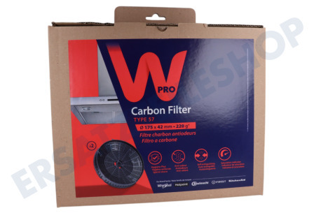 WPRO Abzugshaube 484000008824 Anti-Geruchskohlefilter Typ 57