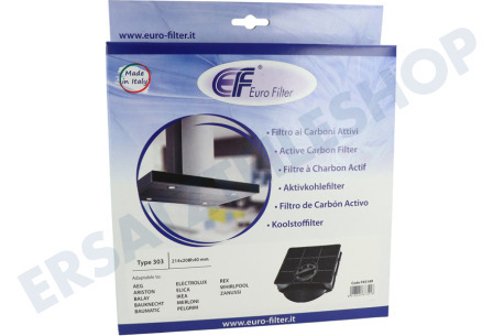 Elica Abzugshaube Filter Carbon 205x43x213mm