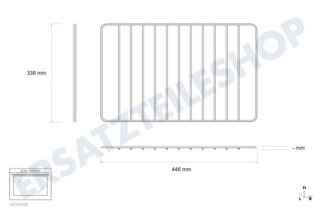 Whirlpool Ofen-Mikrowelle Gitter 44,6 x 33,8cm