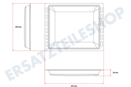 Samsung Ofen-Mikrowelle DG94-04822C Backblech Emailliert 414x330mm