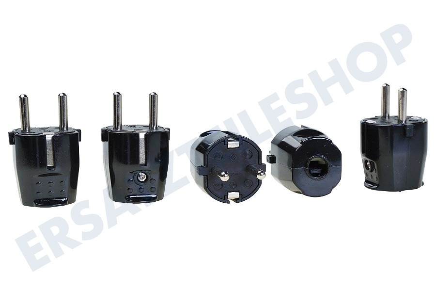 Kopp Stecker schwarz mit Erdung