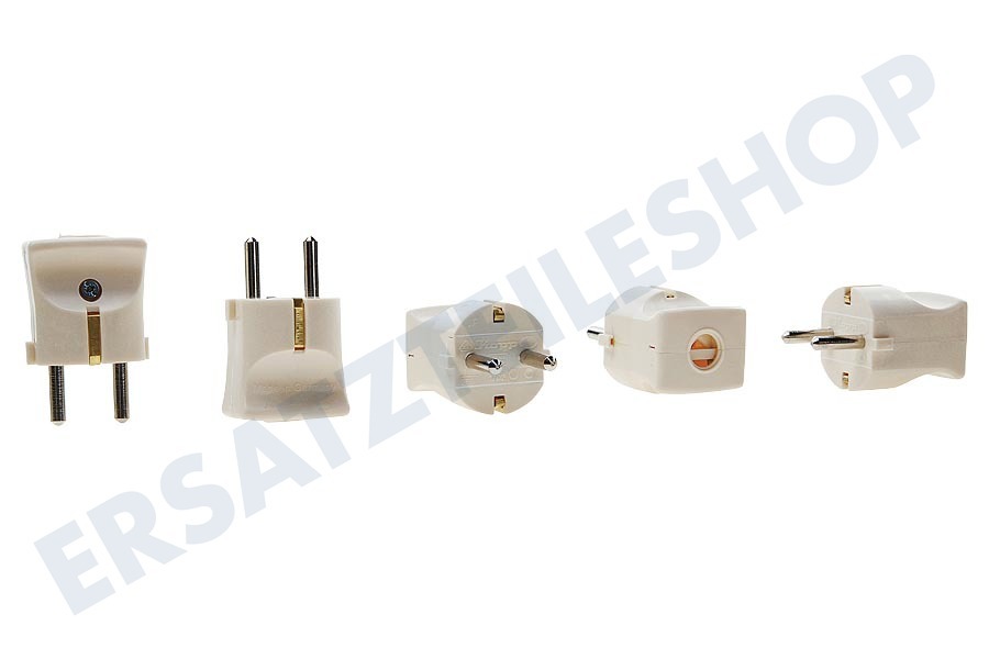 Kopp Klappstecker weiß mit Erdung