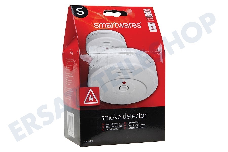 Smartwares RM149/2 Duopack Rauchmelder mit optischem Sensor