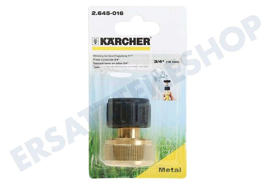 Karcher 2.645-016.0 Messing Schlauchkupplung 3/4 "
