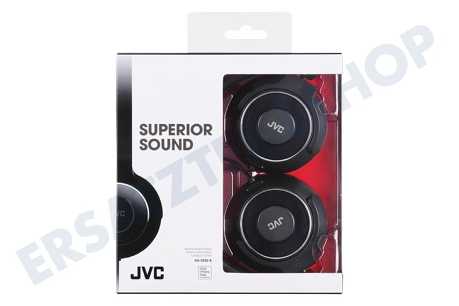 JVC HA-S220-B-E On Ear Leichter Kopfhörer Schwarz