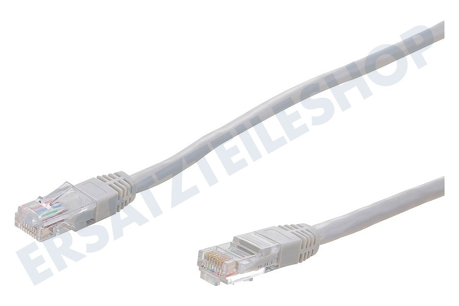 Easyfiks UTP Cat5e Netzwerkkabel grau, 10,0 Meter, 2x RJ45 Male