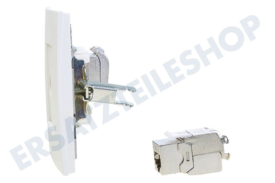 Hirschmann EDB 02U White Koax- und Datensteckdose CAT6A