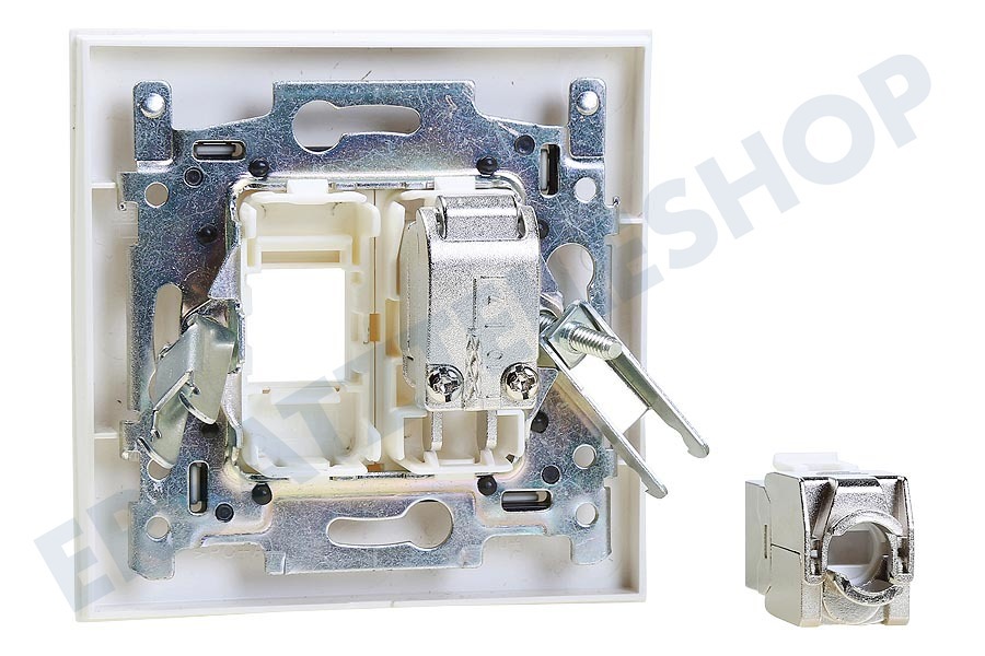 Hirschmann EDB 02U White Koax- und Datensteckdose CAT6A