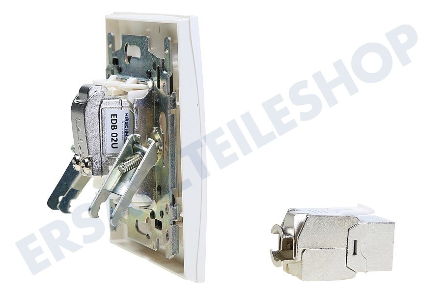 Hirschmann EDB 02U White Koax- und Datensteckdose CAT6A