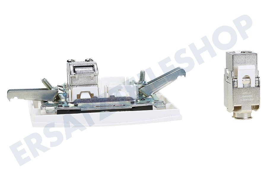 Hirschmann EDB 02U White Koax- und Datensteckdose CAT6A