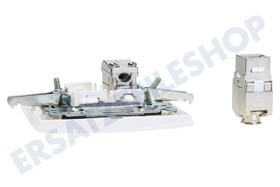 Hirschmann EDB 02U White Koax- und Datensteckdose CAT6A
