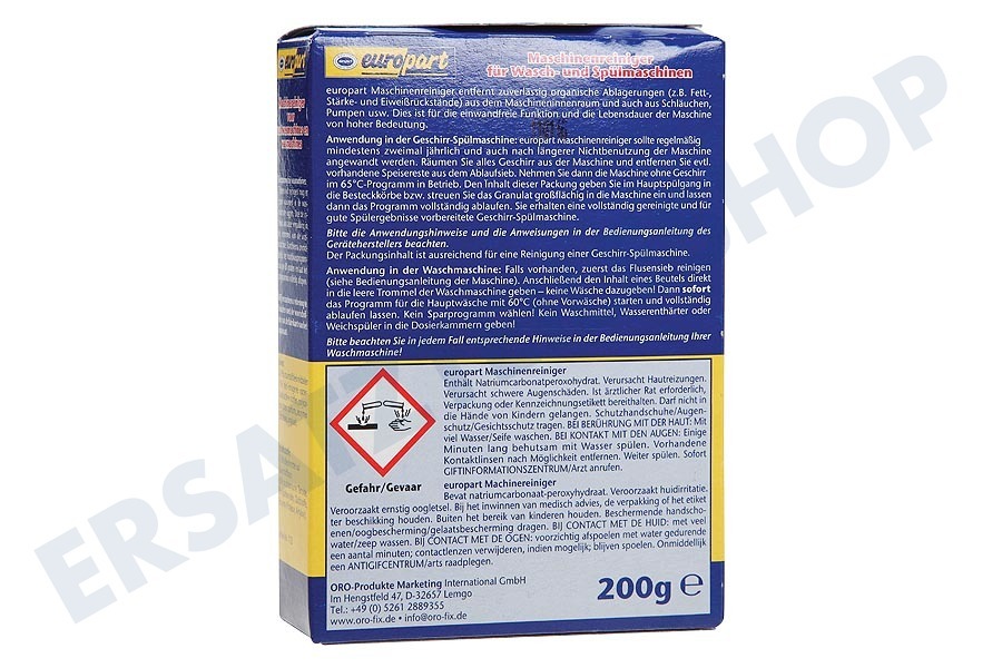 Europart Waschmaschine Entfetter Maschine
