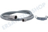 Bauknecht Waschmaschine TVS229 Ablaufschlauch Ablaufschlauch 2 Meter, 2x gerader Anschluss, 22mm