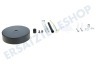 Calex 940010 Calex Deckenplatte aus Metall 100 mm Matt Schwarz, 1 Loch