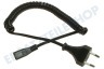 Philips Rasierapparat Kabel 2.5A 230V Spiralkabel schwarz 1.8M