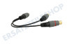 Easyfiks Cinch Splitter RCA Male - 2x Cinch Contra RCA Female 20cm