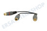 Easyfiks Cinch Splitter RCA Male - 2x Cinch Contra RCA Female 20cm