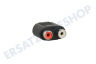 Easyfiks Klinken-Stecker-Adapter 3,5 mm auf Cinch Contra RCA-Buchse 2x