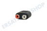 Easyfiks Klinken-Stecker-Adapter 3,5 mm auf Cinch Contra RCA-Buchse 2x
