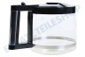 DeLonghi Kaffeemaschine Kaffeekanne komplett mit Deckel, Schwarz