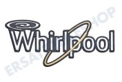 Whirlpool C00312872 Geschirrreiniger Aufkleber Whirlpool-Logo geeignet für u.a. diverse Kühl- und Gefrierschränke Whirlpool