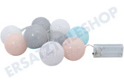 Benson 013111  Lichterkette "Cotton Ball" 10 LED geeignet für u.a. Innenbereich, IP20, 1,52 Meter