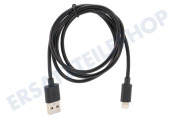 Universell  USB Anschlusskabel geeignet für Apple Apple-Lightning, schwarz, 100 cm geeignet für u.a. Apple-8-Pin-Lightning-Anschluss