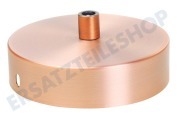 Calex  940018 Calex Metall Deckenplatte Satin Kupfer 100mm 1 Loch geeignet für u.a. 100mm, 1 Loch