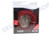 Calex 940282 Calex Textil umwickeltes  Kabel rot/schwarz , 3 Meter geeignet für u.a. Max. 250V-60W