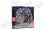 Calex  940286 Calex Textilkabel schwarz/weiß, 3 Meter geeignet für u.a. Max. 250V-60W
