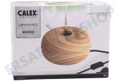 Calex  3001001700 Calex Tischlampe Rund Holz E27 geeignet für u.a. E27, 1,8 Meter Kabel