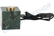 Calex  3001002000 Calex Tischleuchte Quadratisch Marmor Schwarz E27 geeignet für u.a. E27, 1,8 Meter Kabel