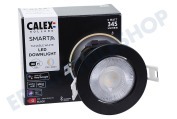 Calex  429272 Smart Wifi CCT Downlight, Schwarz geeignet für u.a. IP21, 2700-6500K
