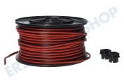 Universeel 0126918  Kabel Lautsprecherkabel 2 x 1.5 mm2 geeignet für u.a. Rot / schwarz Kabeltrommel
