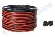 Universeel 0126919  Kabel Lautsprecherkabel 2 x 2.5 mm2 geeignet für u.a. Rot / schwarz Kabeltrommel