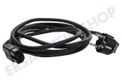 Easyfiks  Kabel CEE Gerätekabel 3x1,0mm2 Länge 3 meter geeignet für u.a. Schwarz mit geformtem Winkelstecker