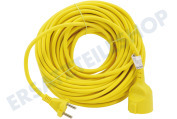 Q-Link 5520461  Kabel 2x1,5 mm2 20 Meter Gelb geeignet für u.a. Verlängerungskabel ohne Schutzleiter