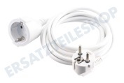 Exin 5520400  Kabel 3x1mm2 2300W 10A weiß 3m geerdet geeignet für u.a. Verlängerungskabel